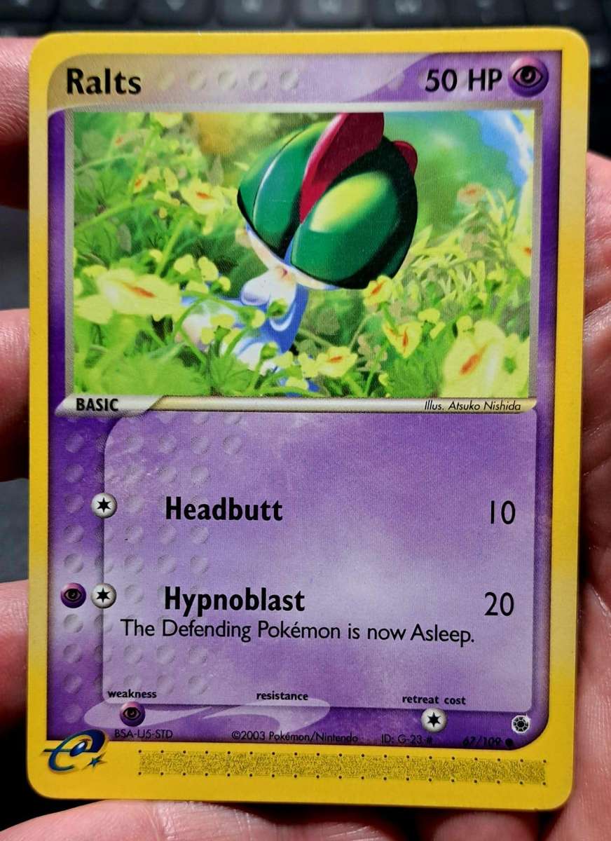 Pokemon Trading Cards - Ralts - 67/109 - Common Ex Ruby & Sapphire Singles -NM