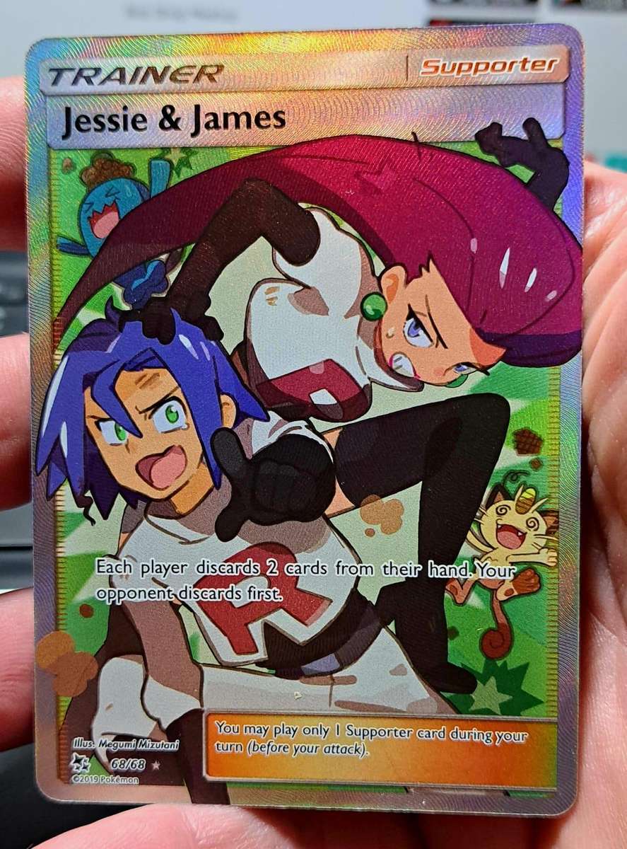 Pokemon Trading Cards - Jessie & James - 68/68 - Full Art Ultra Rare Hidden Fates Singles  - NM