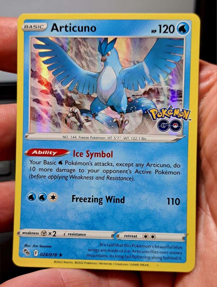 Pokemon Trading Cards - Articuno - 024/078 - Holo Rare Pokemon Go Singles - NM