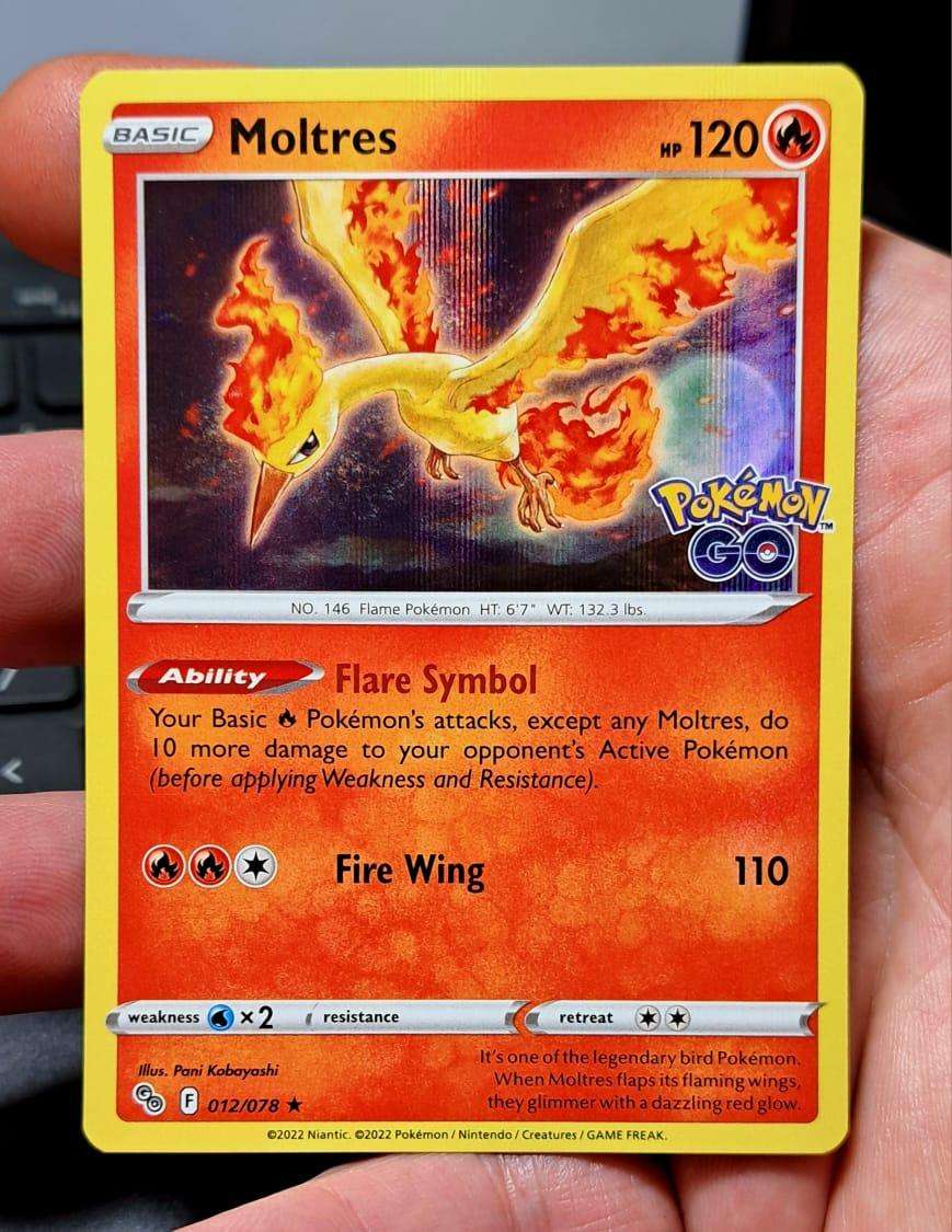 Pokemon Trading Cards - Moltres - 012/078 - Holo Rare Pokemon Go Singles - NM