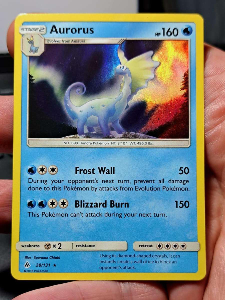 Pokemon Trading Cards - Aurorus - 28/131 - Holo Rare Sun & Moon: Forbidden Light Singles - NM