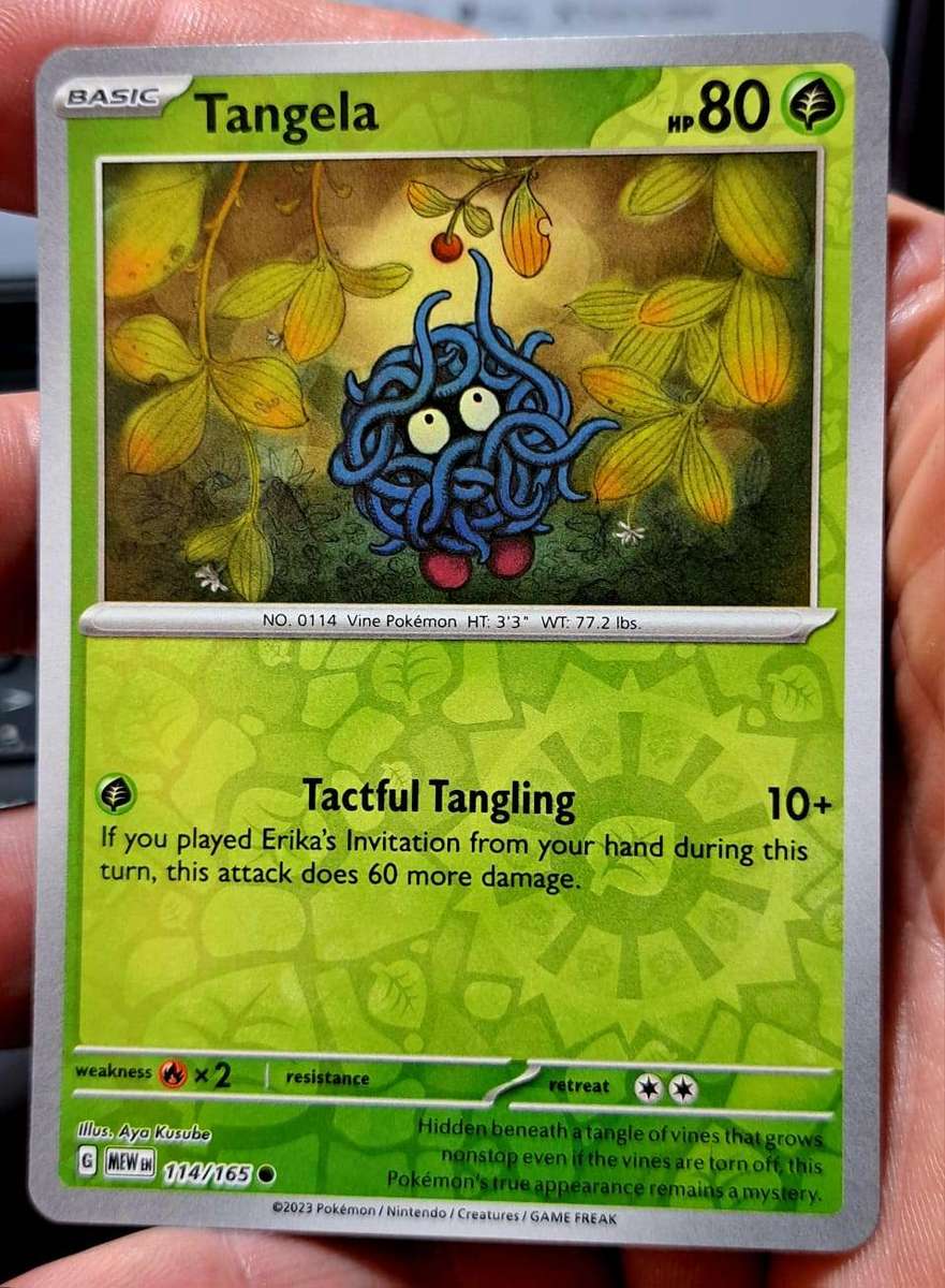 Pokemon Trading Cards - Tangela 114/165 - Reverse Holo - Pokemon 151 Singles - NM