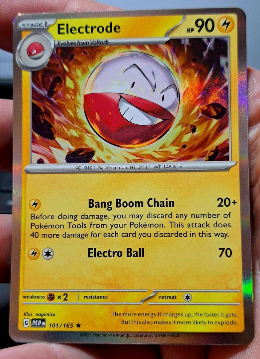 Pokemon Trading Cards - Electrode 101/165 - Holo - Pokemon 151 Singles - NM