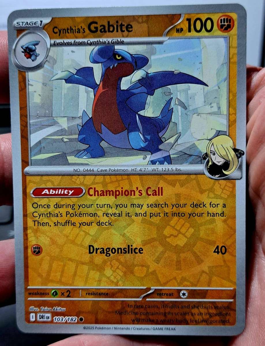 Pokemon Trading Cards - Cynthia's Gabite - 103/182 Reverse Holo - Destined Rivals - NM