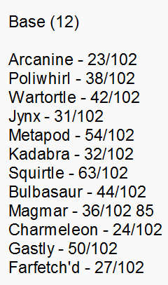 Pokemon Trading Cards - Customer Specific Bundle 47 Cards LP/NM