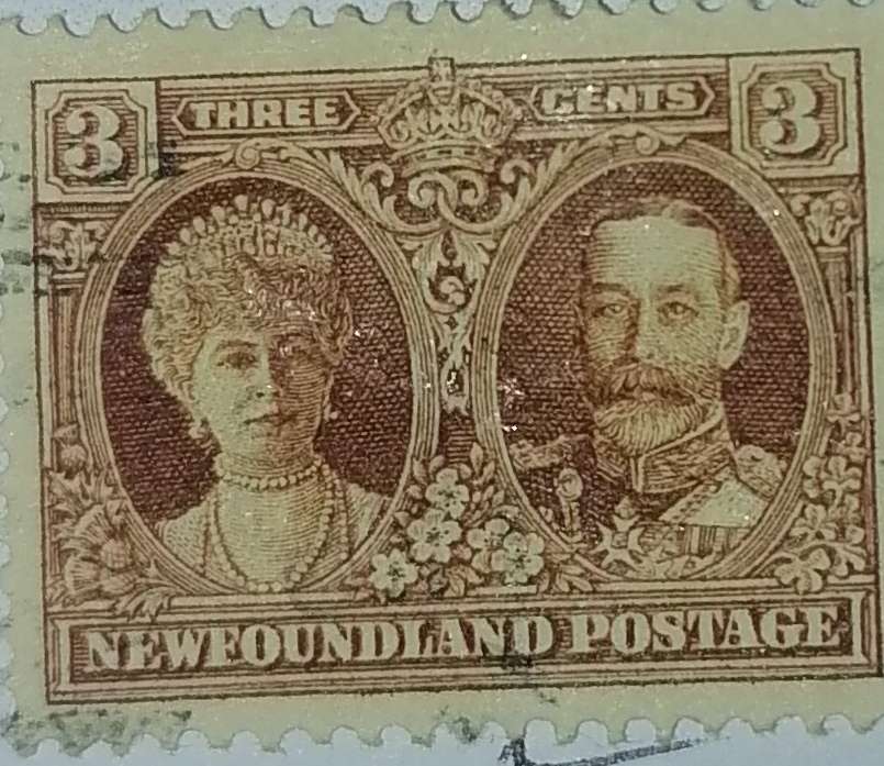 NEWFOUNDLAND 1928 PUBLICITY ISSUE 3c BROWN KING GEORGE V AND QUEEN MARY