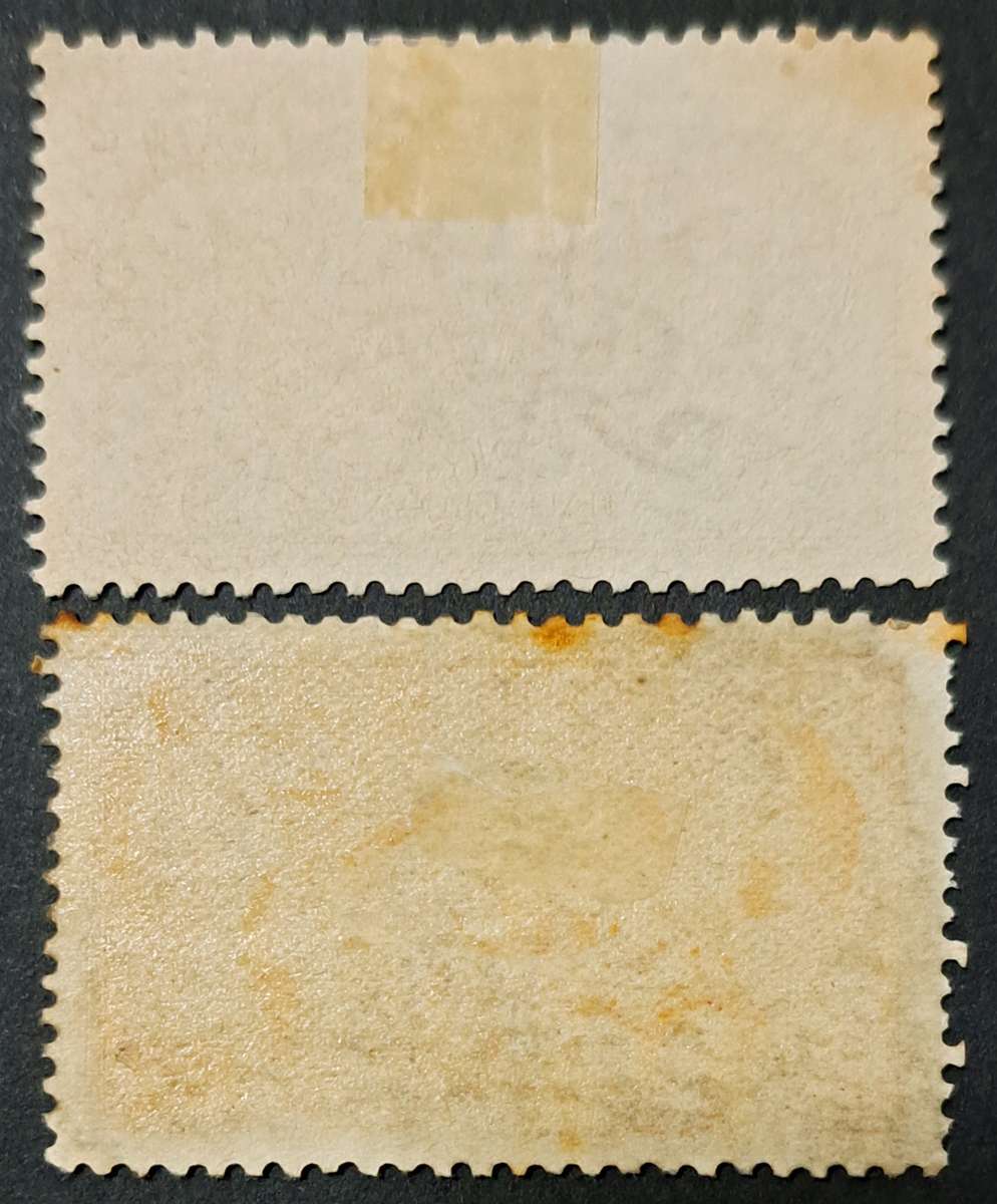 G- BRITAIN # 179-180 SINGLES  ( KING GEORGE V) **SEAHORSES** 2/6'- &  5/'- SHILLINGS HIGH VALUES*17*