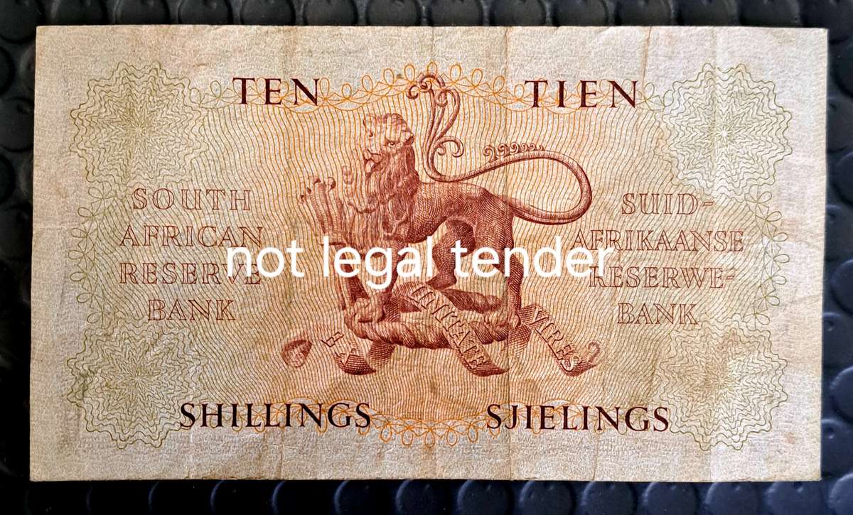 SOUTH AFRICA TEN SHILLINGS NOTE.**21 APRIL 1948** A8 302599.