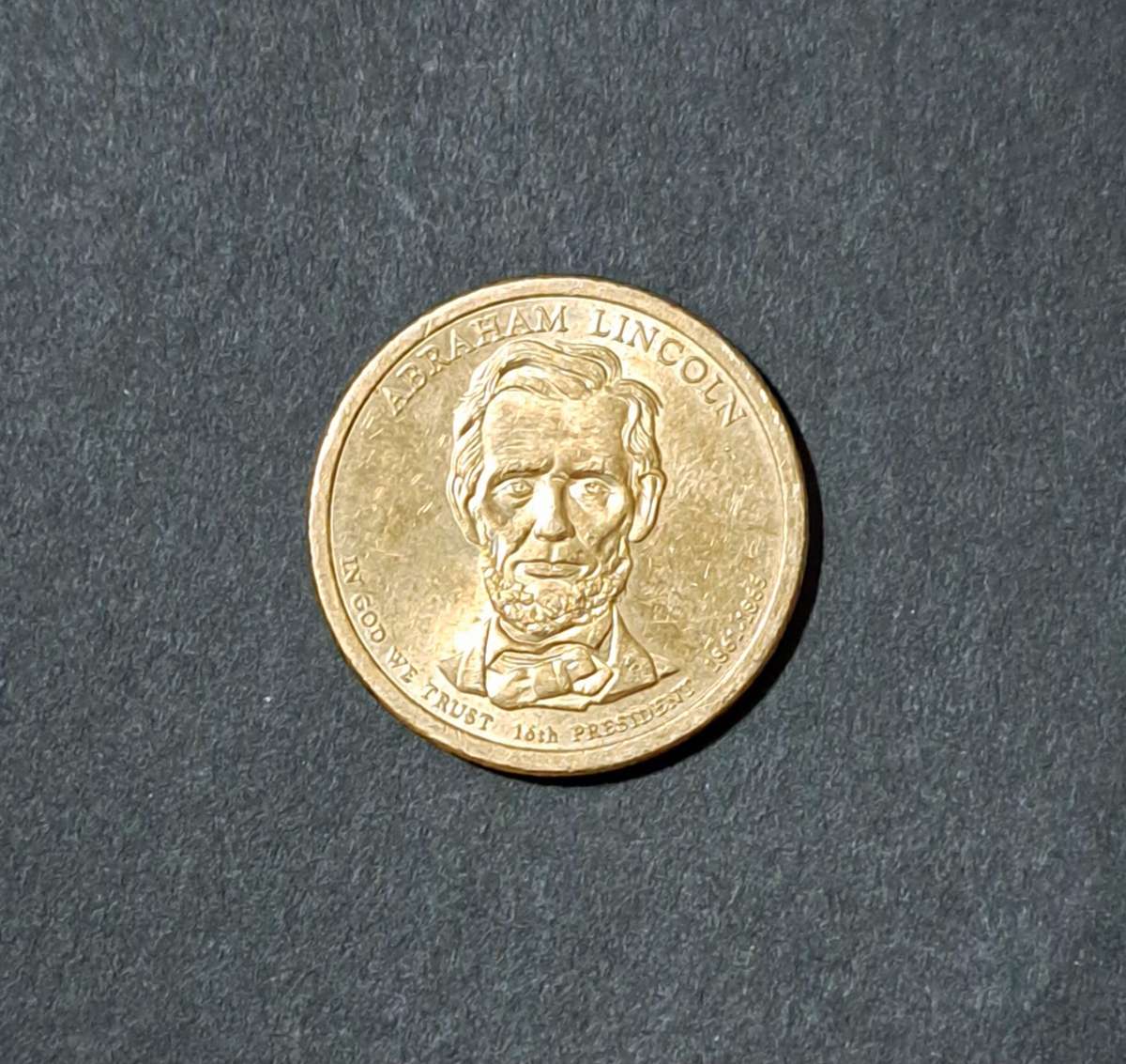 **ONE DOLLAR COIN** USA ** ABRAHAM LINCOLN **