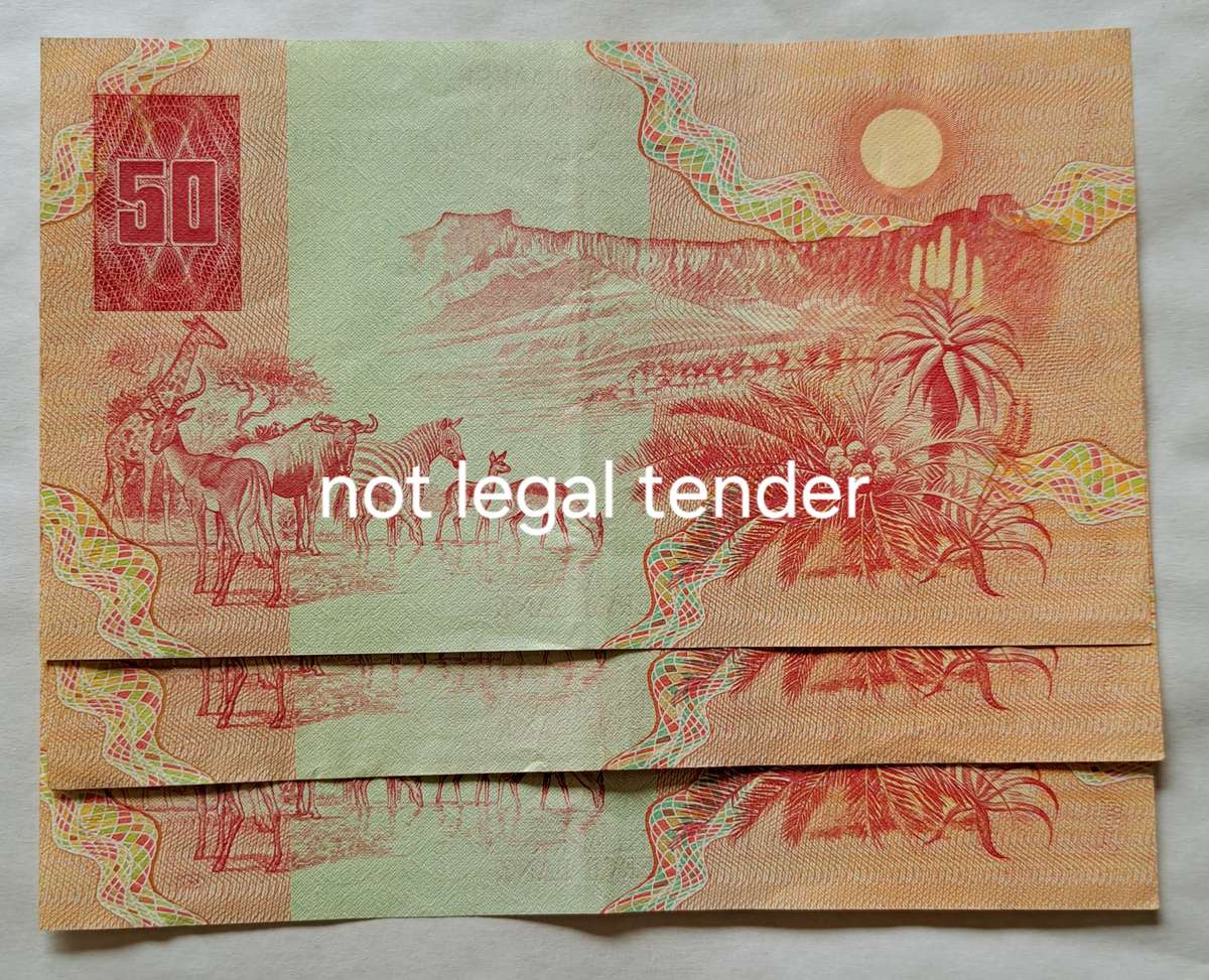 **3 X R50** BANK NOTES S.A. *#* GPC DE KOCK *#* no:/  AJ 224 E / AJ 222 E /AJ 588 E /**NEW **