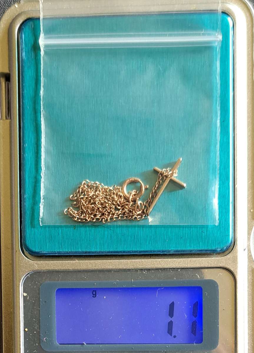 **14K GOLD**VINTAGE PPC 14K GOLD** CHAIN & PENDANT NECKLACE.