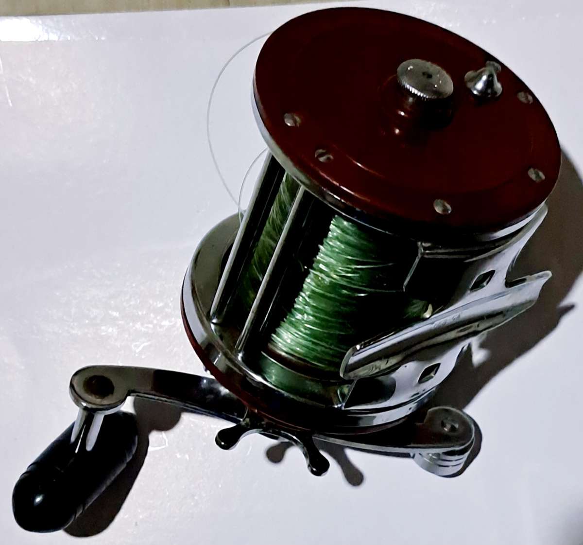 Vintage Penn-Jigmaster Red "Penn:500" Salt/Fresh Water. Reel  Made in USA.