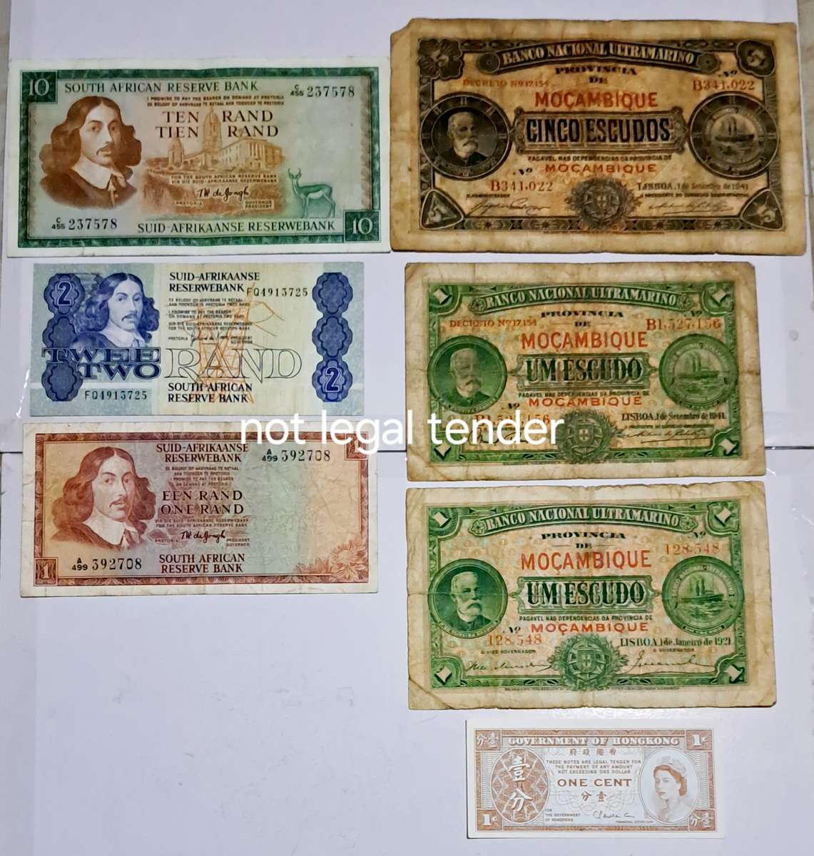 S.A. & Different Bank Notes from Country,s  of The World --Lot 11-- --7 Bank Notes.--