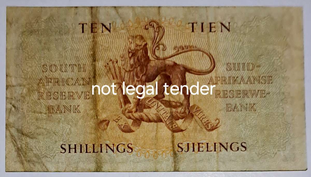 South Africa Ten Shillings Bank Note.- 21-April. 1948 - -A8 - 137663.