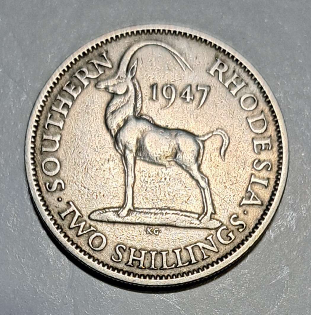 Southern Rhodesia Two Shillings Coin 1947.