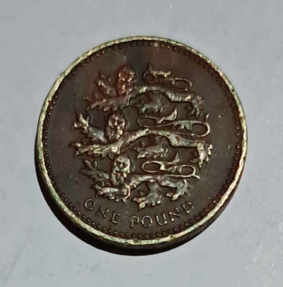 2 One Pound Coins 2002 Queen Elizabeth.