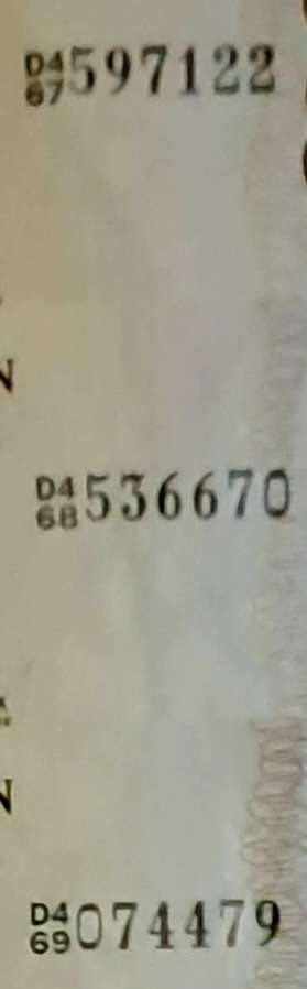 S.A. 3- Twenty Rand Bank Notes - GPC de Kock - "D467 "D468 "D469"-