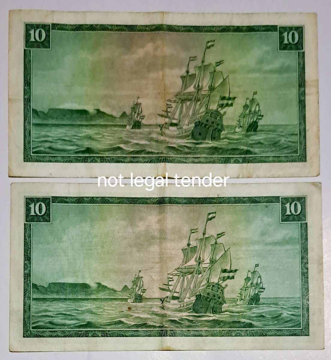 South Africa 2 Ten Rand Bank Notes  " G Rissik " Scarce Notes "