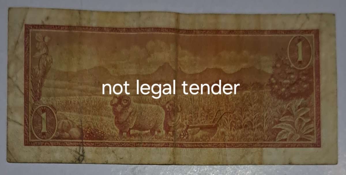 South Africa One Rand " Replacement Note " Z 34 427537 "
