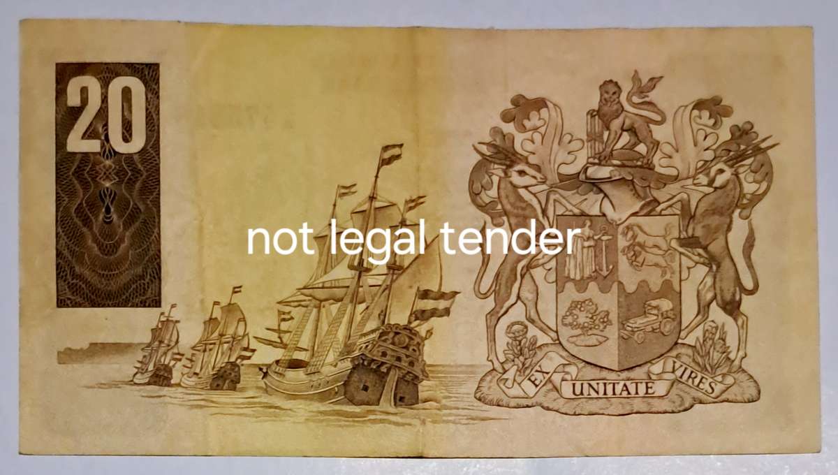 South Africa Twenty Rand " Replacement Note " - " Z 9 373868 "-