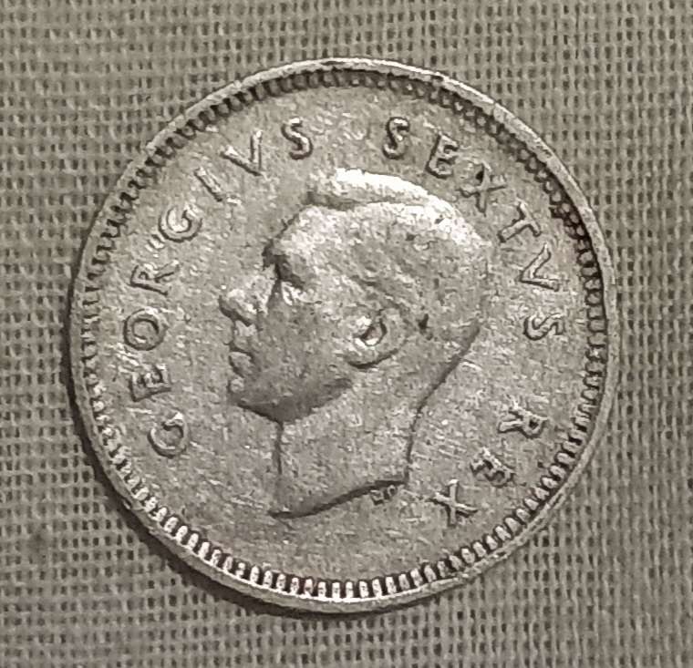 S.A. Threepence coin "1950" Silver