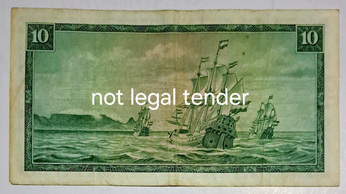 S.A. Ten Rand Bank Notes - TW de Jongh -" Replacement Note " W16 916140 "Rare Note "