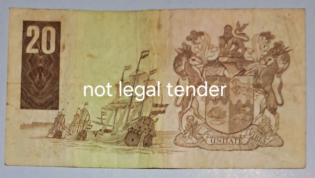 S.A. Twenty Rand Bank Note  "Z 16 415043" Replacement Note.