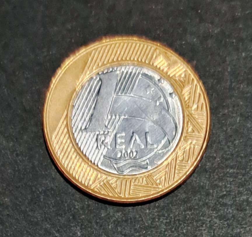 2002 Brasil 1 Real."UNC Coin"  SC 645 "