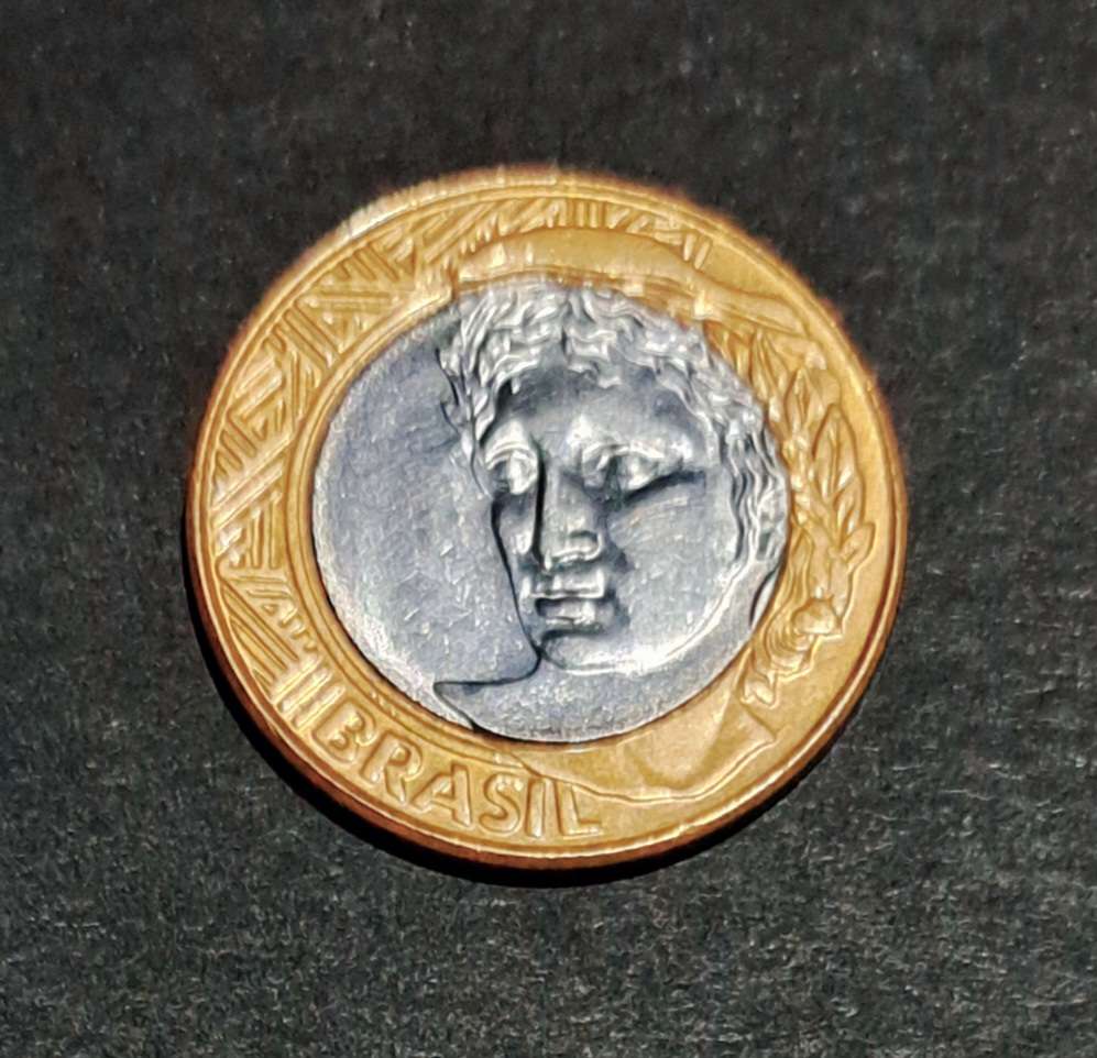 2002 Brasil 1 Real."UNC Coin"  SC 645 "