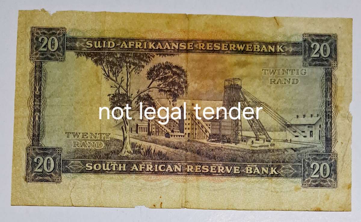 South Africa Twenty Rand Bank Note D2 566497 " G Rissik "
