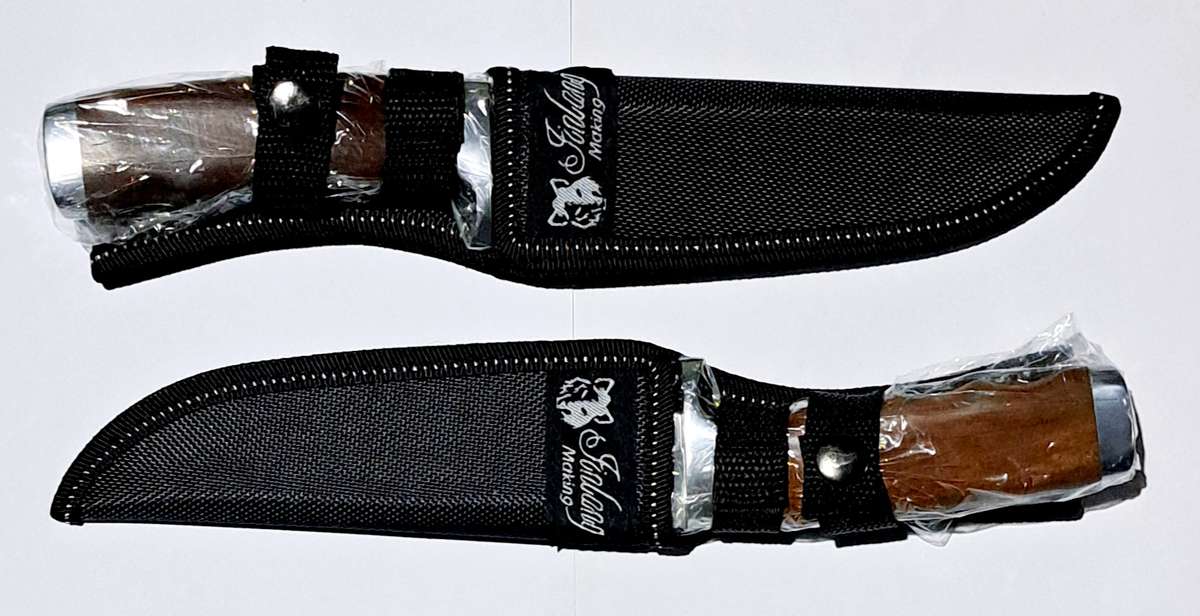 2 Columbia Hunting Knives Stainless Steel Outdoors & Sheath 28cm "SA 66 " New "