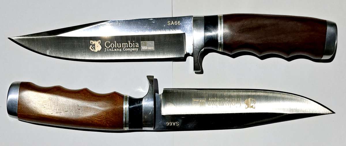 " 2" Columbia Hunting Knives Stainless Steel Outdoors & Sheath 28cm "SA 66 " New "