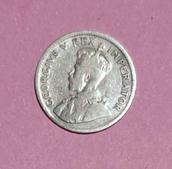 "1924" Union Silver 3D Threepence coin  " Rare Date "