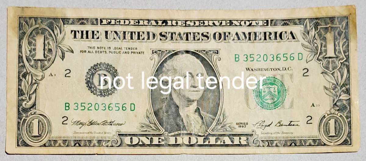 USA 1 Dollar Note  New York  Federal Mint 1993