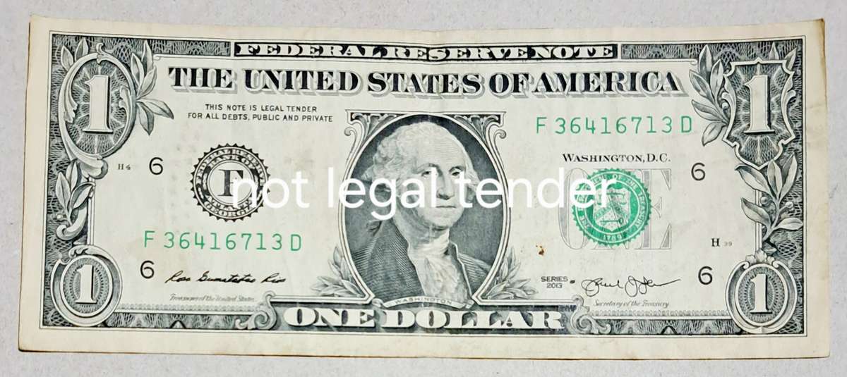 USA 1 Dollar Note Atlanta  Federal Mint 2013.