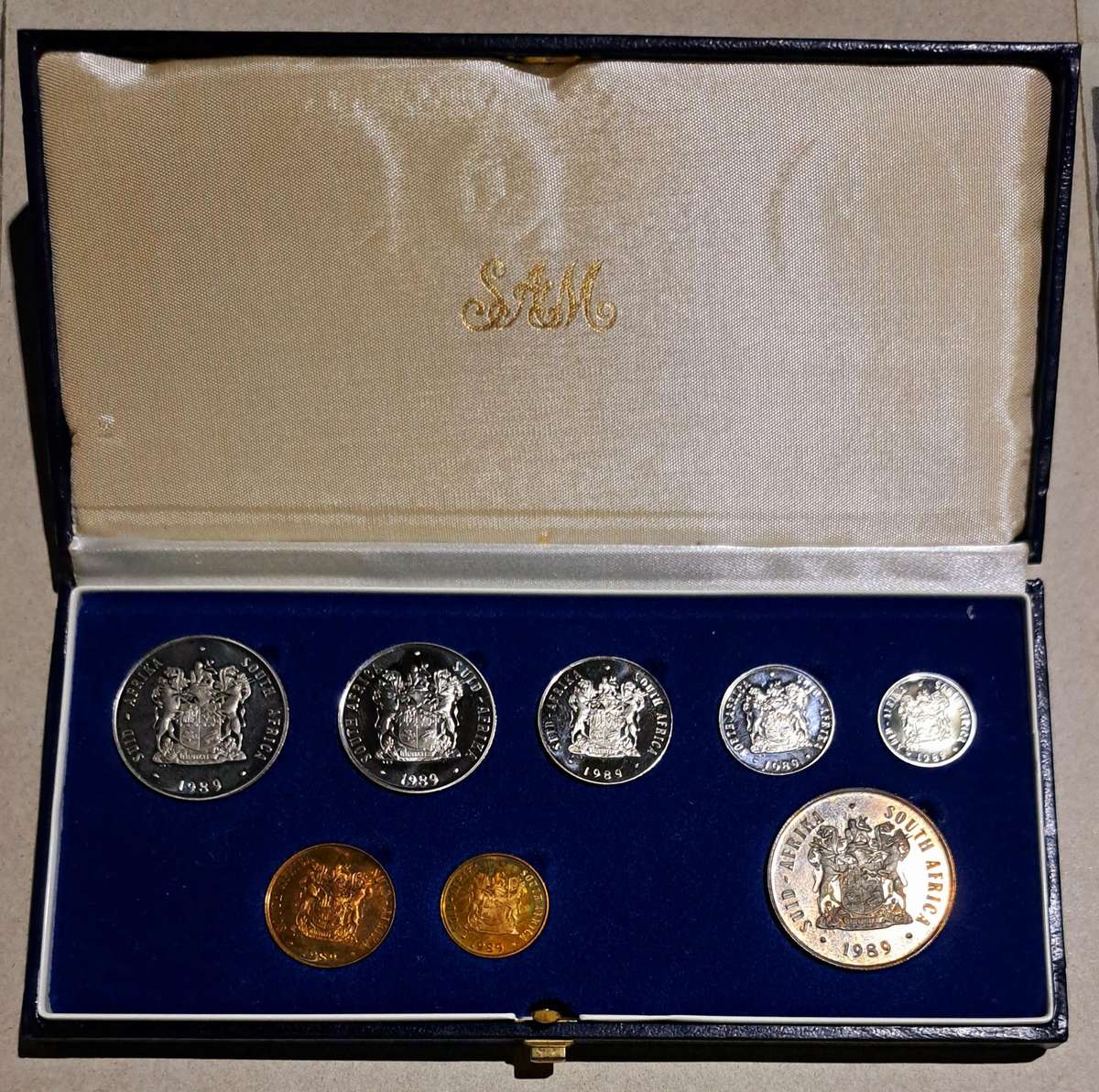 1989 Sam Silver Proof R1 Set in Original Box !