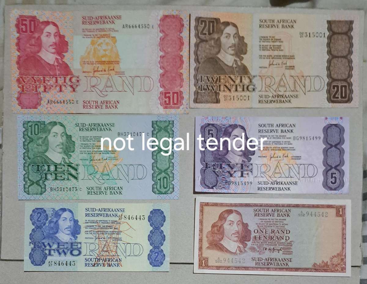 Complete Set  GPC de Kock R50 to R2 / R1 de Jongh // Jan van Riebeeck " Like New "