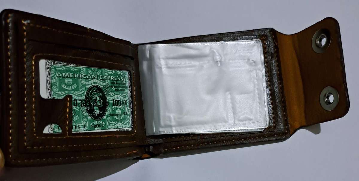 Men's Sleek Faux Leather Wallet "Dark Brown" A"