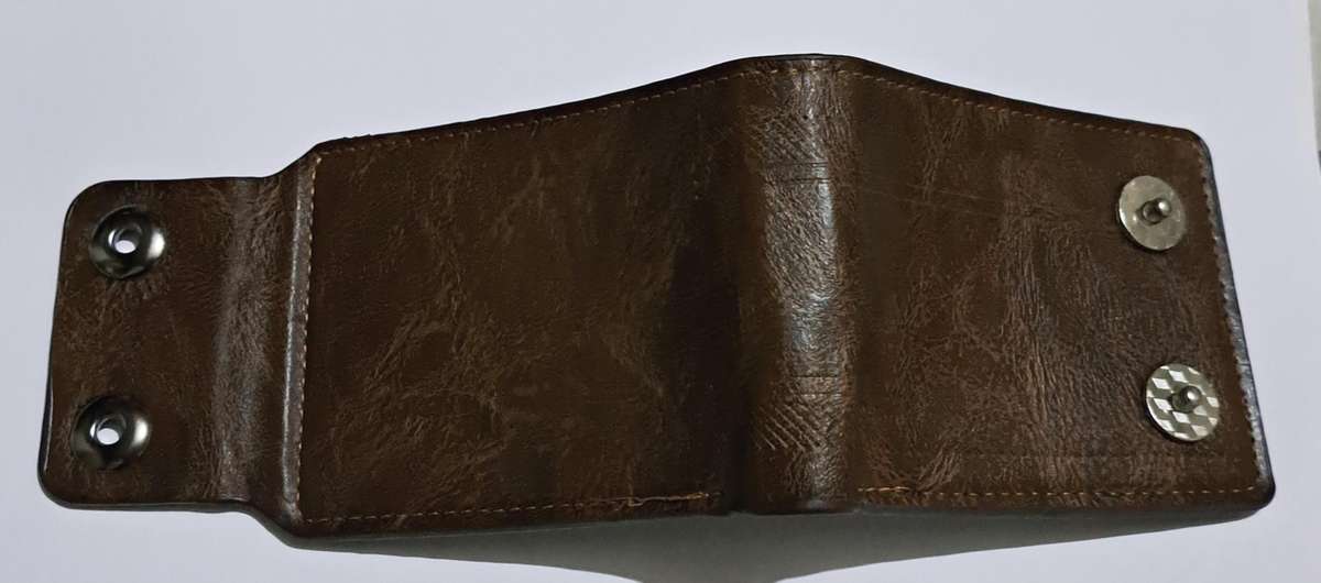 Men's Sleek Faux Leather Wallet "Dark Brown" A"