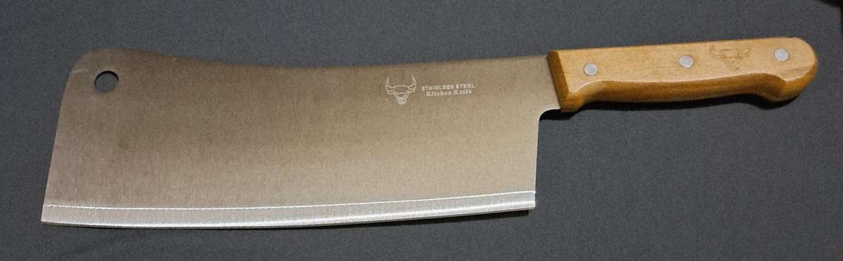 Cleaver Knike With Wooden Handle 38cm New