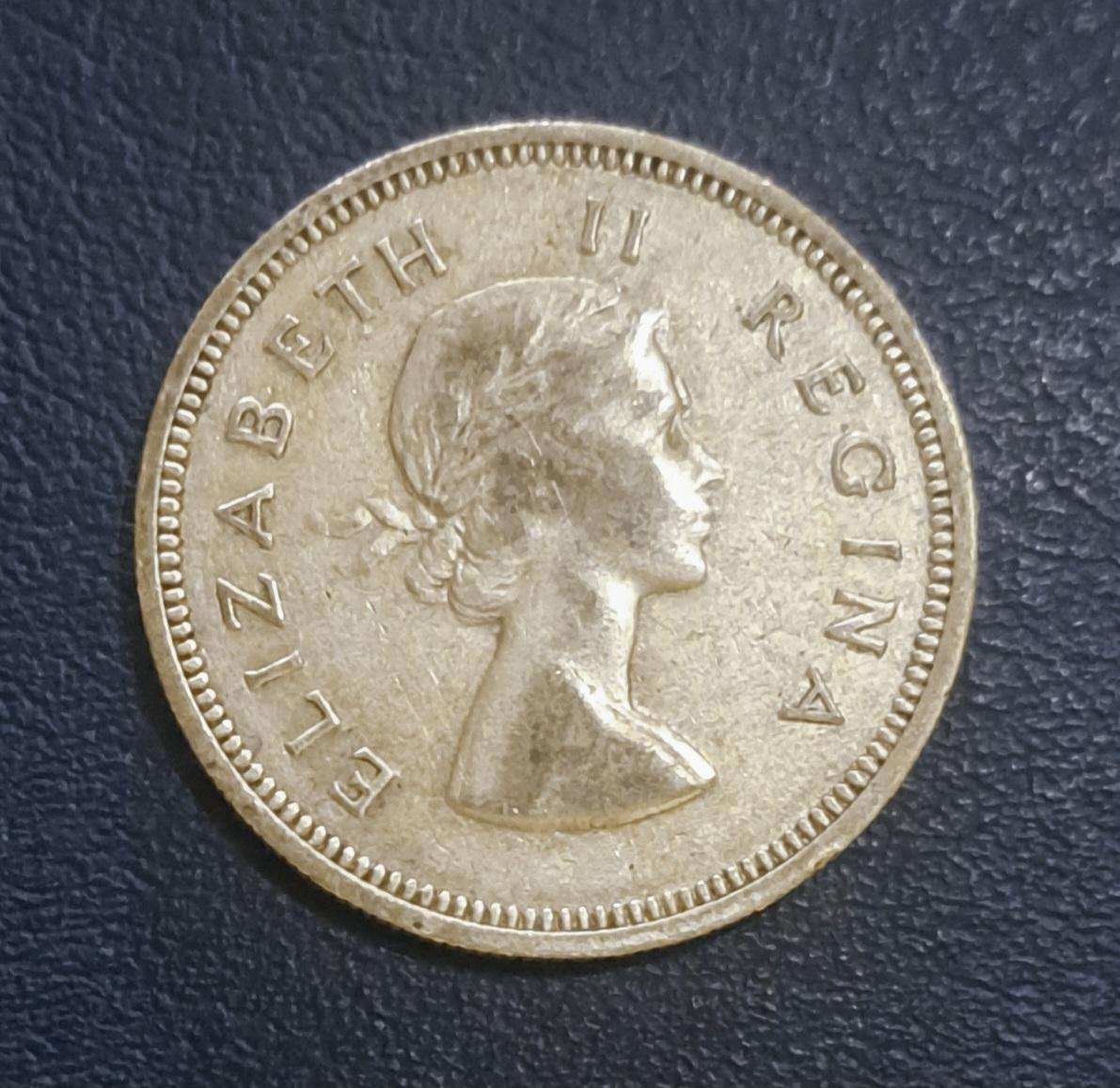1958 Two Shillings Silver Coin.