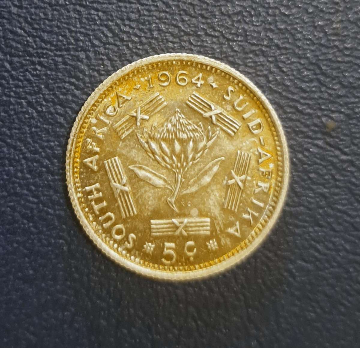 1964 S.A. Five cents Silver Coin.