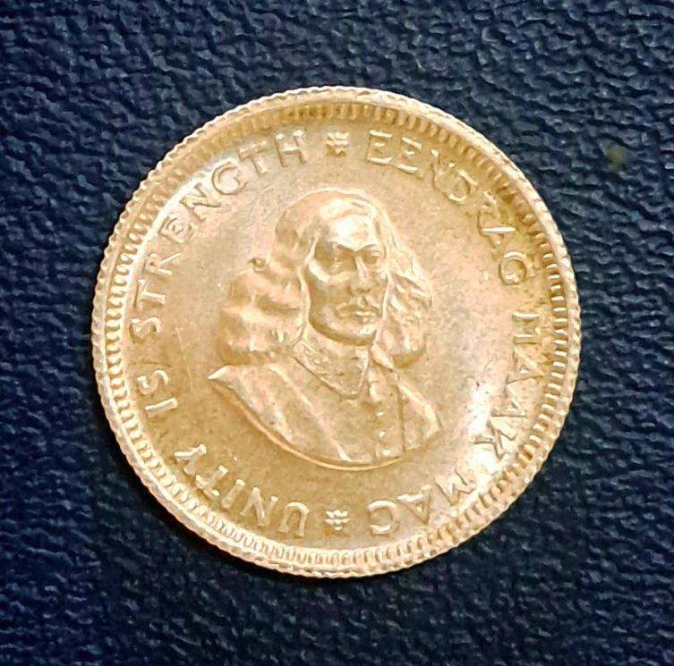 1964 S.A. Five cents Silver Coin.