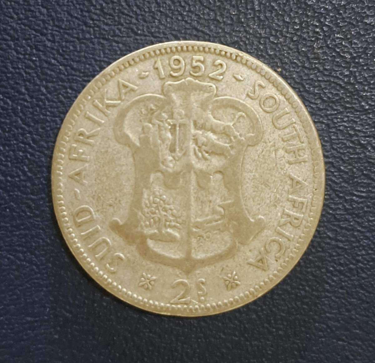1952 S.A. Two Shillings Silver Coin.