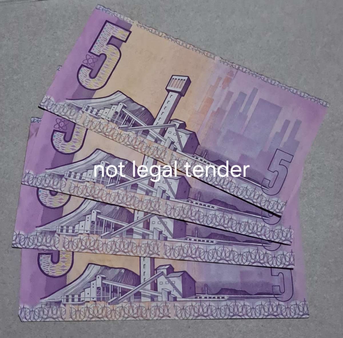 South Africa 4 Five Rand Bank Notes "GPC de Kock " Good Condition "