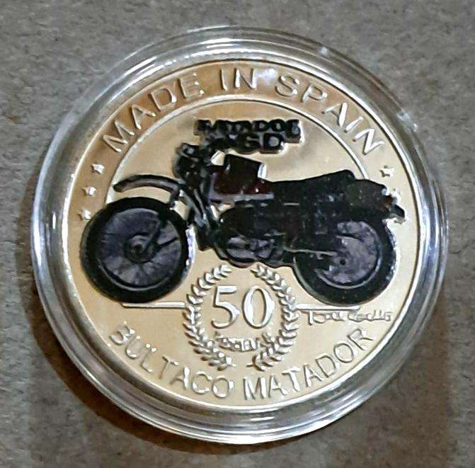 Spanish Bullfighter Commemorative Coin-"Limited Edition" Motorcycles  "s" New in Capsule.