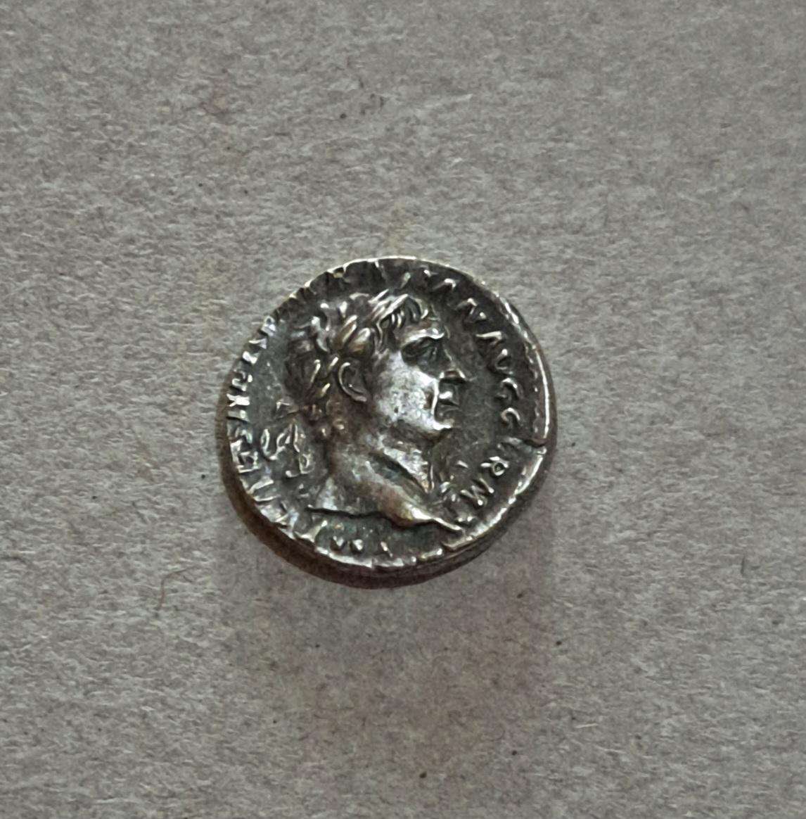 Ancient Rome Emperor Trajan Goddess of Victory Coin.
