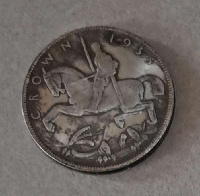 1935 King George VI Crown Commemorative Coin. Crown Size Coin.