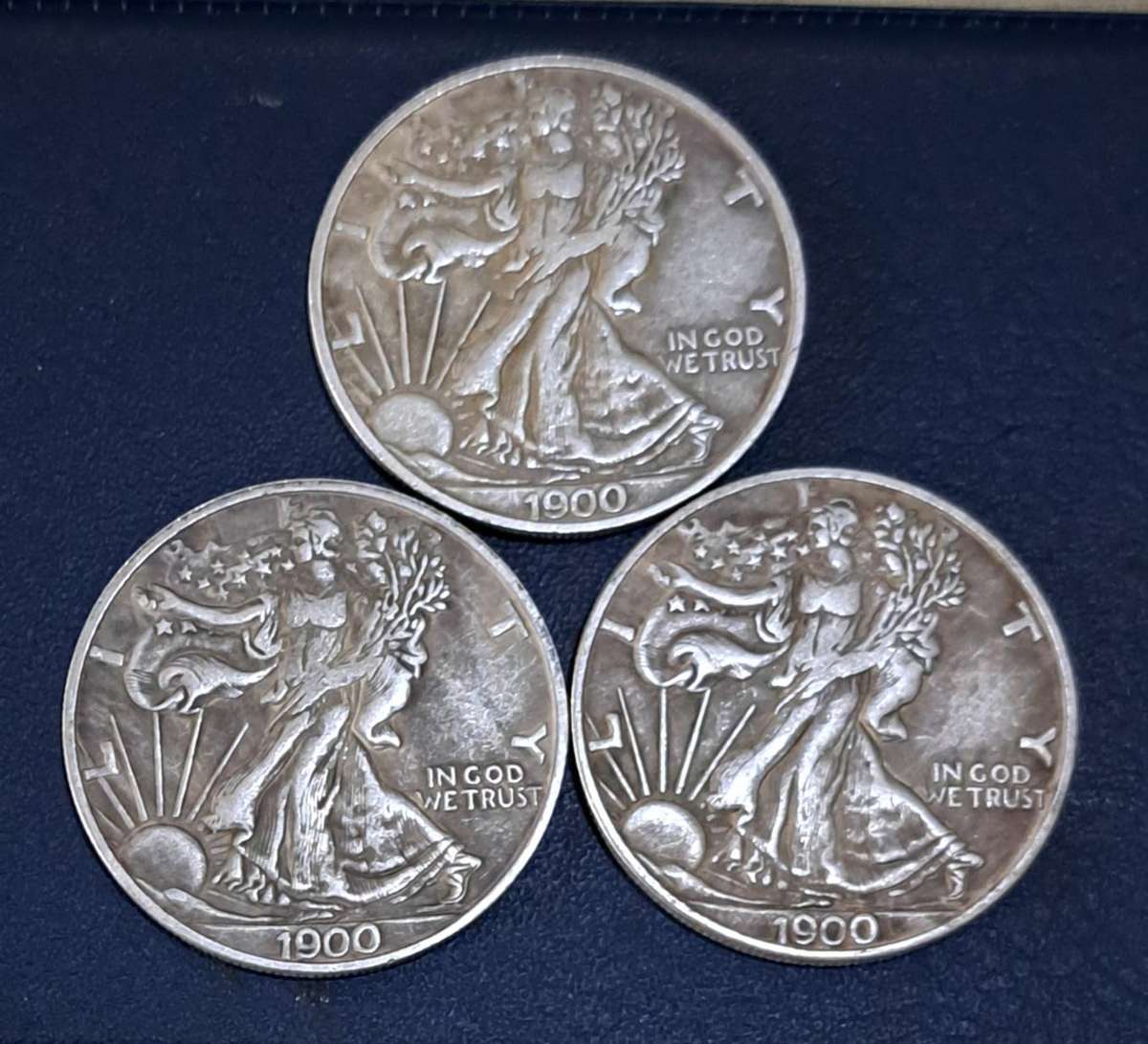 1900 USA Liberty Coin. Eagle Emblem. "3 Coin Set"  Commemorative Coins"  New