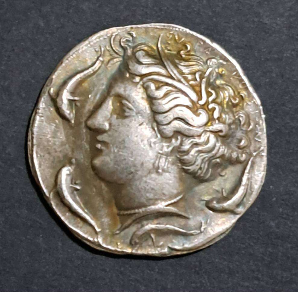 Ancient Greek Mythology The Moon Goddess Artemis Cancer Guardian Coin.